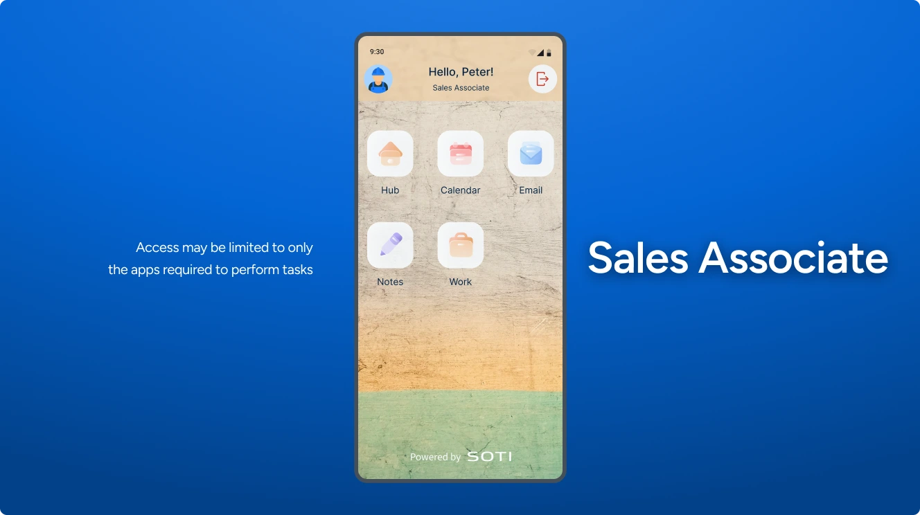 Sales associate screen